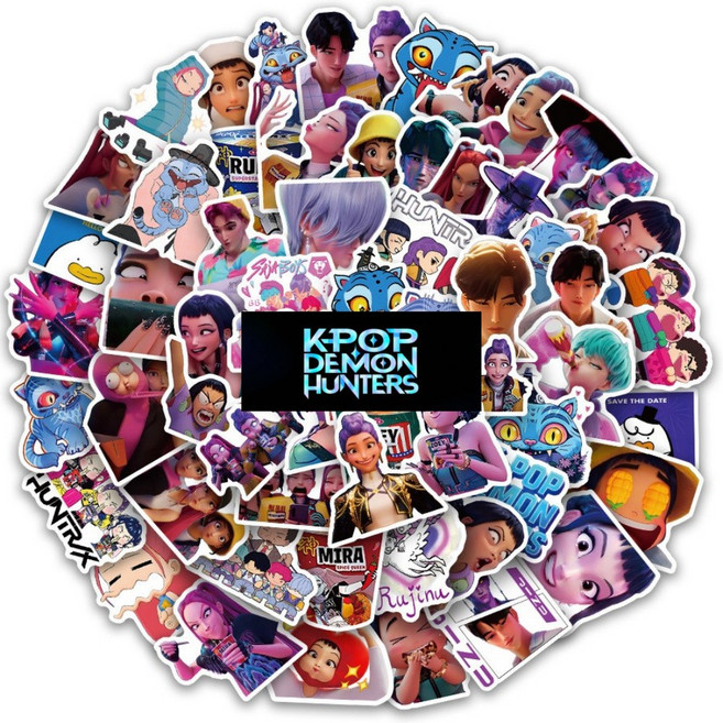 러블리마켓 [고퀄리티] 케이팝 데몬 헌터스 다꾸 방수 스티커, 1개