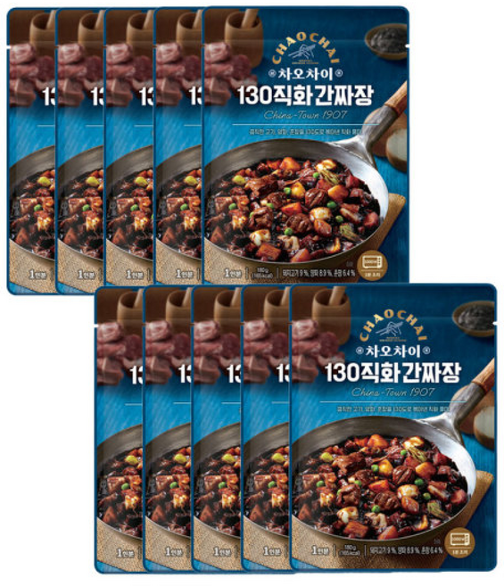 차오차이 130직화간짜장, 10개, 180g