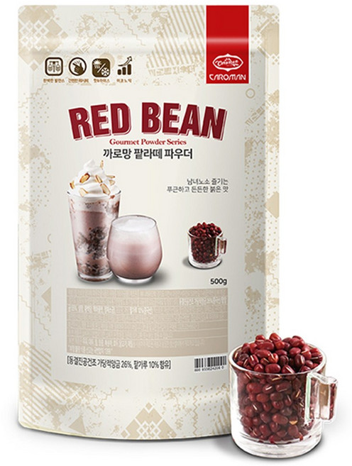 까로망 팥라떼 파우더 레드빈, 500g, 1개입, 12개