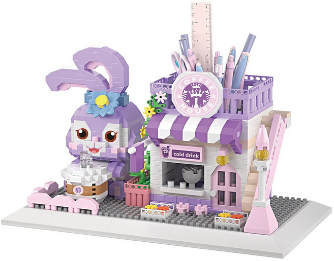 [알꿀밤-나노블럭-D애니] YK연필꽂이 커피 스텔라루, 1개