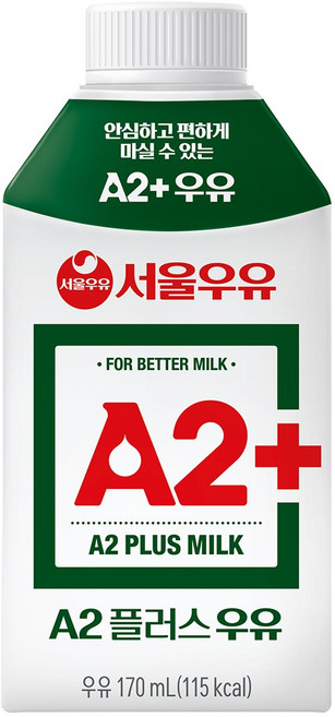 서울우유 A2플러스 멸균 우유, 170ml, 18개
