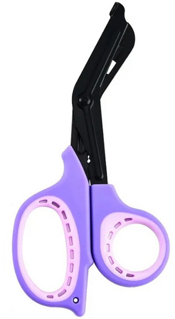 거즈 붕대 가위 간호사 펌핑 홀 병원 실습용 너스피아, 퍼플, 1개, 펌핑홀_퍼플