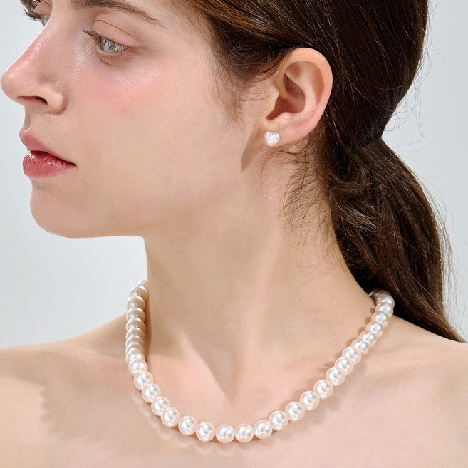 에바주얼리 우아한 스와로브스키진주 클래식 14k 18k 진주 목걸이