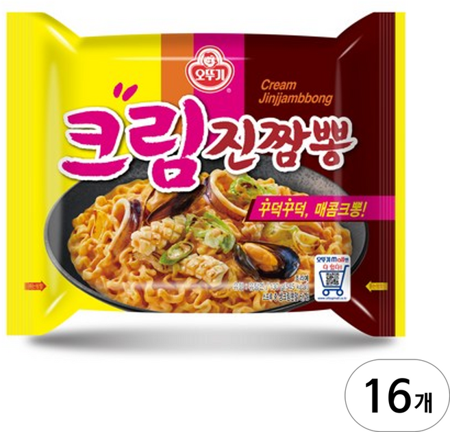 오뚜기 크림진짬뽕 130g, 130g, 16개