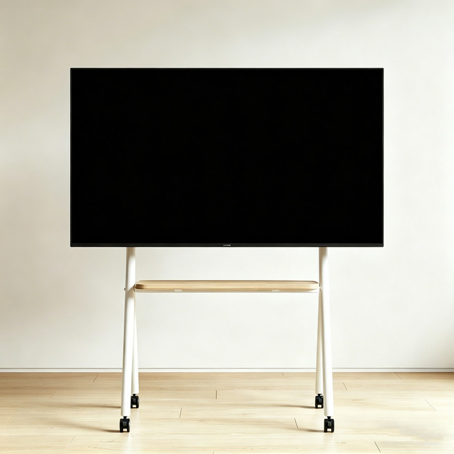 FANOBO 티비 거 치대 티비스탠드 32~75인치 tv거치대 적용 50KG 하중 이동식TV 이동식 tv 거치대, 화이트, 1개