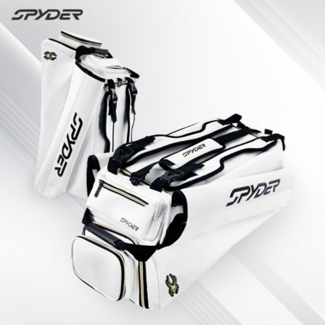 SPYDER 스파이더 프라임 하이브리드 야구백팩 (화이트/골드), 1개, 화이트/골드