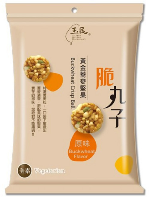 玉民 無麵粉黃金蕎麥堅果脆丸子 42g&20g 全素 台灣小農契作, 1個, 原味 2026.10