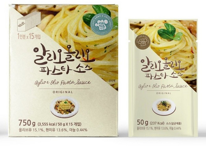 이지쉐프 알리오올리오 파스타 소스 50g x 15/구매 2 코스트코, 15개