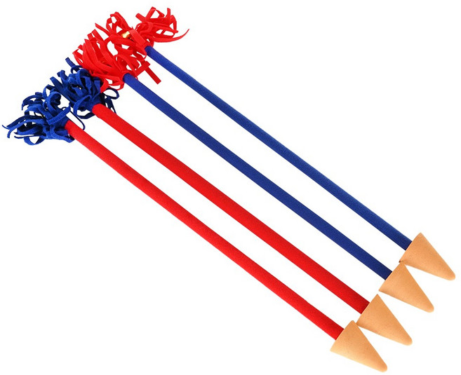 파티짱 청홍 안전 투호 화살 (4개) 민속 놀이 촉