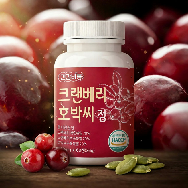 크랜베리 호박씨 등 복합물 크렌베리 크랜배리 캡슐 정, 1개, 90정