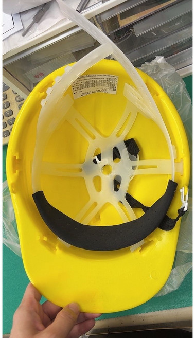E-326型防護頭盔 工程安全帽 輕巧透氣 堅固耐用, 1個, (耗材)內襯+下巴帶 非安全帽, 黃