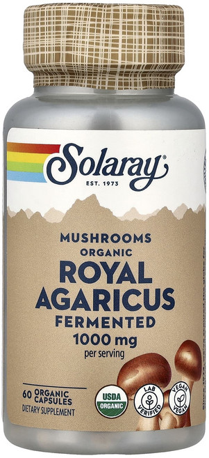 쏠라레이 발효 로열 아가리쿠스 버섯 500mg 60 베지캡슐, 4개, 60정