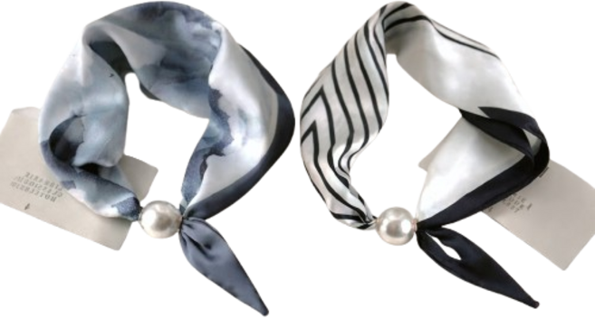 리빙미 진주 쁘띠 자석 스카프 2p 세트