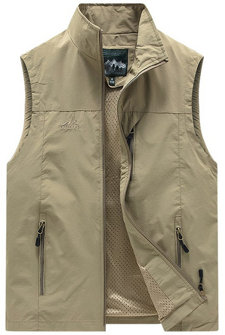 차쿠 남성 봄 여름 가을 작업 조끼 등산 낚시 캠핑 캐주얼 베스트