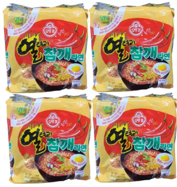 열려라참깨라면 4입번들 (115gx4) 맵고 고소한 봉지라면, 4팩