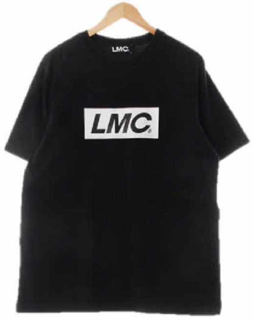 엘엠씨 8872 lmc 블랙 빅로고 면 크루넥반팔티 수지네 구제