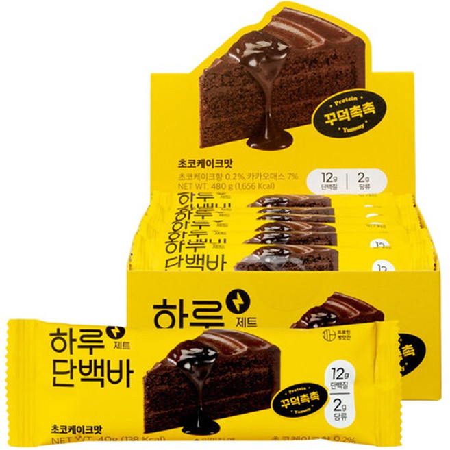 ()프로틴방앗간 하루단백바 제트 1박스 초코케이크맛 외 2종, 03. 피넛버터앤초코 1박스 40gx12개입, 40g