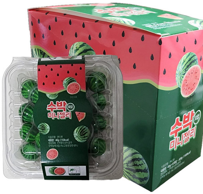 (무)수박모양미니젤리40gX5개, 5개, 40g