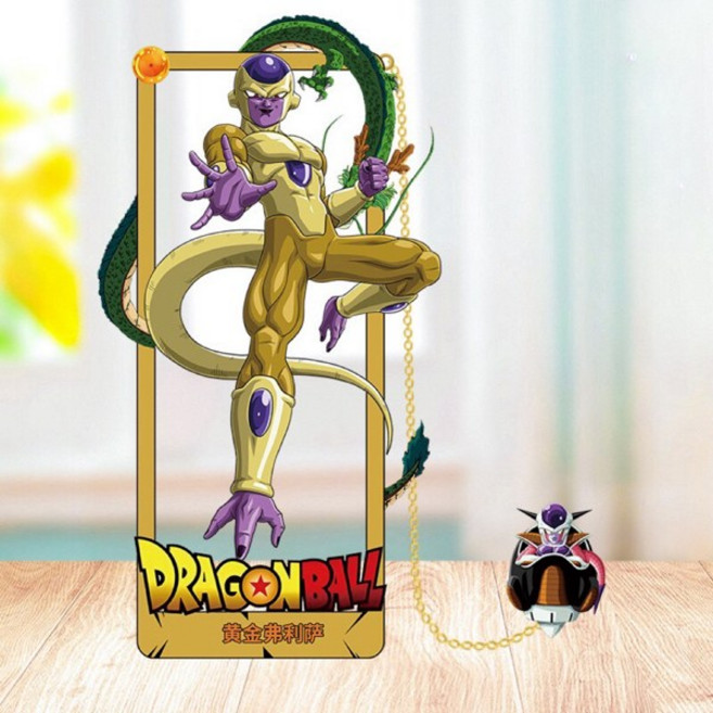 DRAGON BALL Goku 애니메이션 팬을 금속 책갈피 학생용 만화 문구 및 선물, [01] 9cm 3cm, [09] Golden Friza