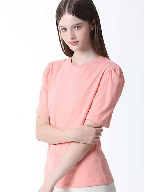 리스트 코튼 퍼프 소매 티셔츠 택가격 98000원