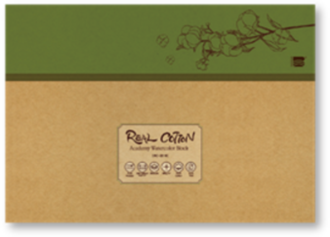 미젤로 리얼코튼 수채화 300g 20매 아카데미 수채화용지 스케치북 낱개(옵션선택), 180x260 중목(DRC-2618C)