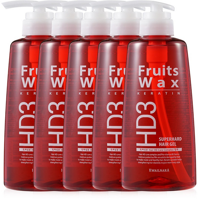 과일나라 컨퓸 슈퍼하드 헤어젤, 500g, 5개