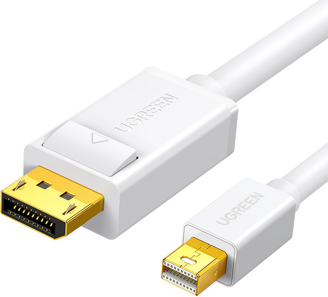 유그린 20핀 더미 순동 미니DP to DP 케이블 화이트, 1개, 1.5m