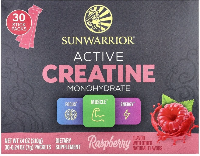 선워리어 Sunwarrior 액티브 크레아틴 일수화물 라즈베리 30팩 개당 7g0.24oz141494원산지:기타, Sunwarrior, 액티브 크레아틴 일수화물, 라즈베, 7g, 1 - 쿠팡