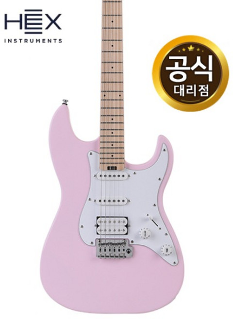 헥스 일렉기타 E100 PLUS S/PPK 파스텔 핑크 - 헤드폰앰프 선물, 1개