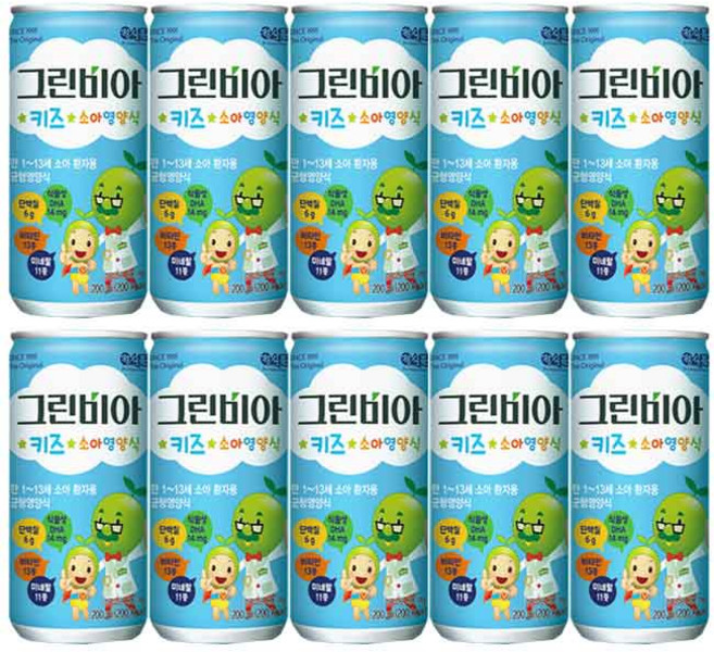 그린비아 키즈 소아영양식, 200ml, 10개