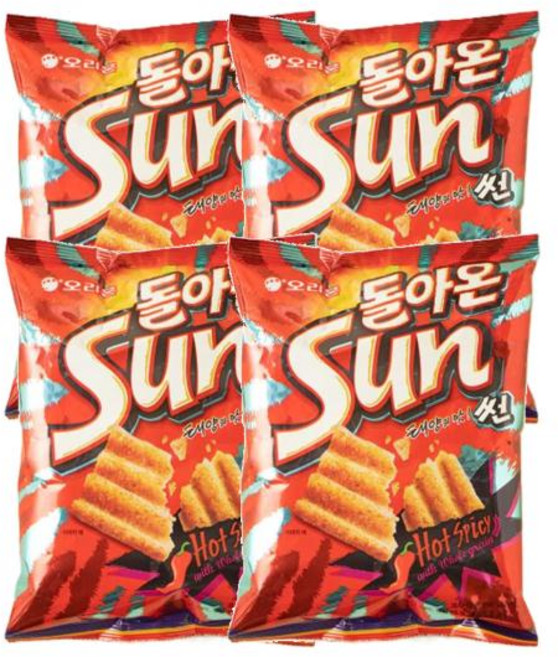 오리온 썬 핫스파이시, 135g, 4개