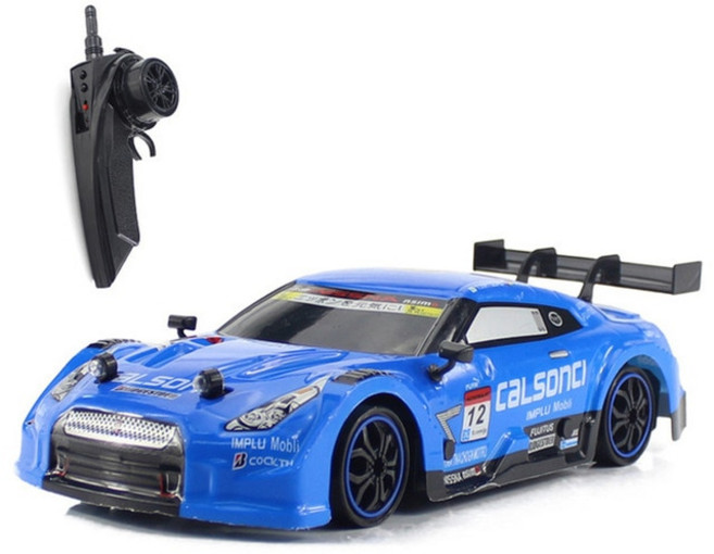 어린이 GTR 렉서스 드리프트 레이싱 카 4WD 챔피언십 오프로드 라디오 원격 제어 차량 어린이용 전자 취, 02 blue, 1개