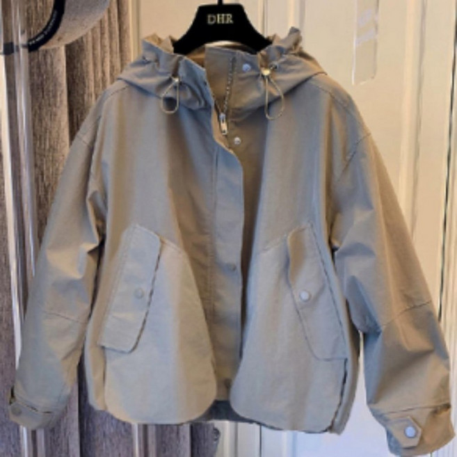 후드 사파리 야상 봄 가을 집업 스트링 바람막이 자켓