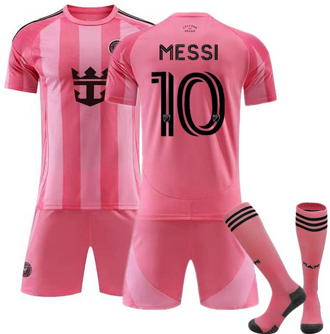 마이애미 메시 홈 어웨이 축구 유니폼 운동복 트레이닝 양말 + 상하의 세트 키즈 주니어 호환상품