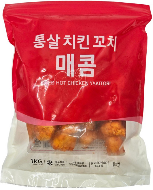 사세 통살 치킨 꼬치 매콤, 2개, 1kg