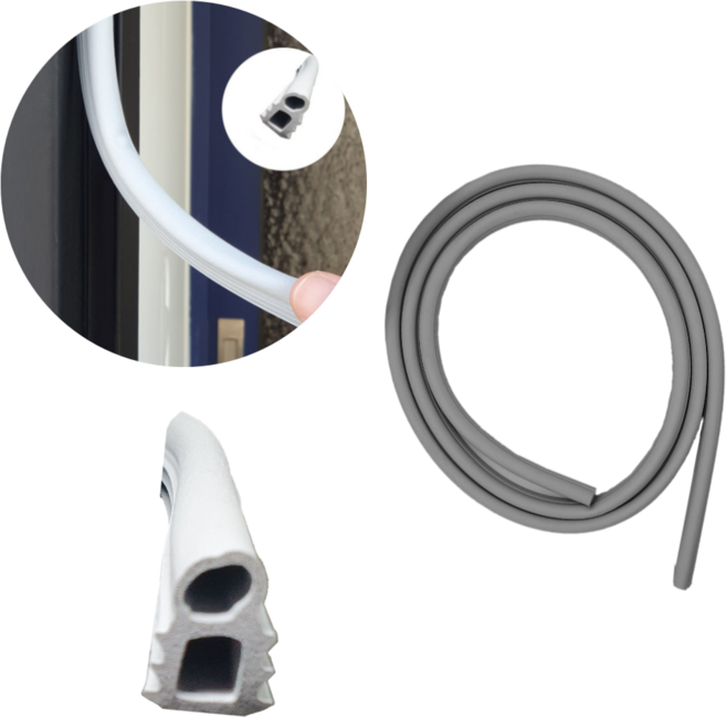 나라&무토 현관문 고무패킹 가스켓 더 긴 두꺼운 일반ㅇ형그레이 2.4m, 4개