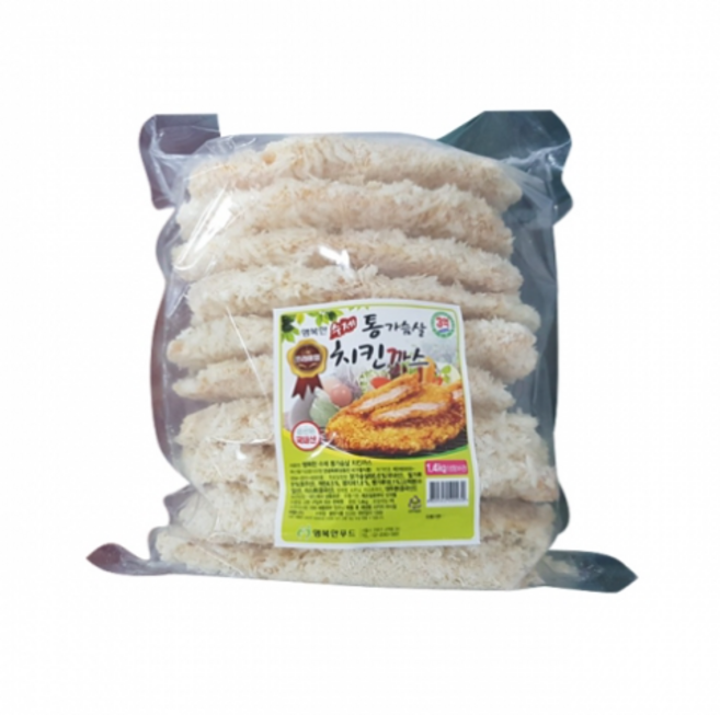 행복한푸드 (무)(냉동)행복한수제통가슴살치킨까스 1.4kg, 8개