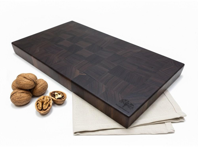 늘솜우드 프리미엄 북미산 블랙월넛 엔드그레인 도마 원목 명품 셰프 두께4cm, 1개