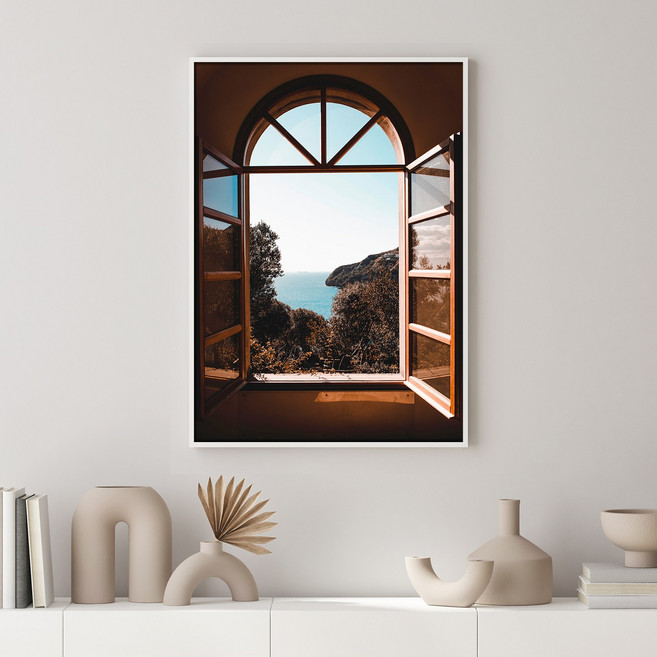 더 아트 컴퍼니 유럽 풍경 창문 감성 빈티지 여행 사진 그림 인테리어 액자 포스터 100종_Part 1 1-50, 47. Peaceful Sea
