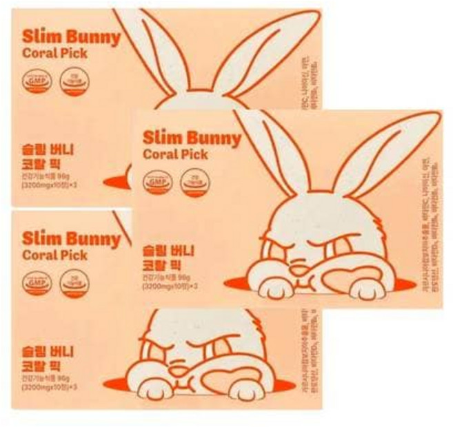 뉴베러 슬림 버니 코랄 픽 30정 3박스 가르시니아 비타민 판토텐산칼슘 나이아신 아연 바나바잎, 뉴베러 슬림 버니 코랄 픽 30정 3박스 가르시니아 비