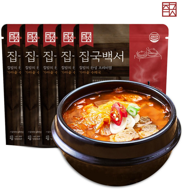집국백서 김치찌개 500g, 5개, 김치찌개 500g 1팩