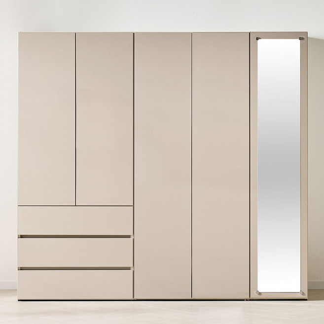 [가이온] 멜로우 LPM 2000 3서랍 거울도어 옷장 세트 장농, 상세 설명 참조