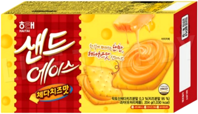 해태 샌드에이스 체다치즈맛, 1세트, 204g