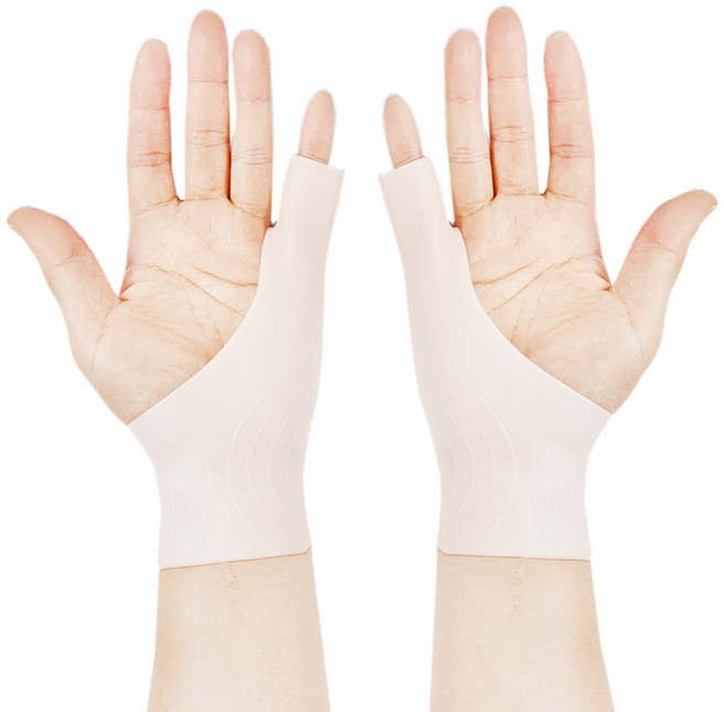 미소라인F 실리콘 손바닥 손가락 손목보호대, 2개