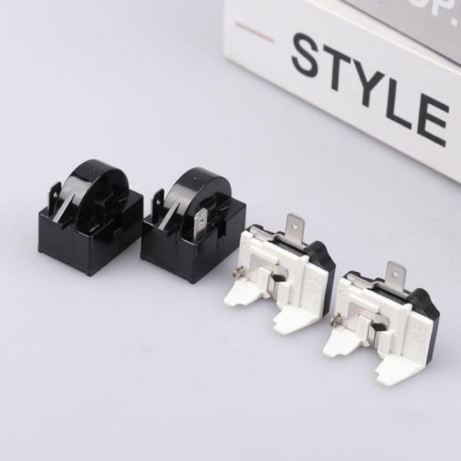 호환 냉장고 압축기 PTC 시작 릴레이 스타터 과부하 보호기 1 핀 Ohm 1/6H 교체