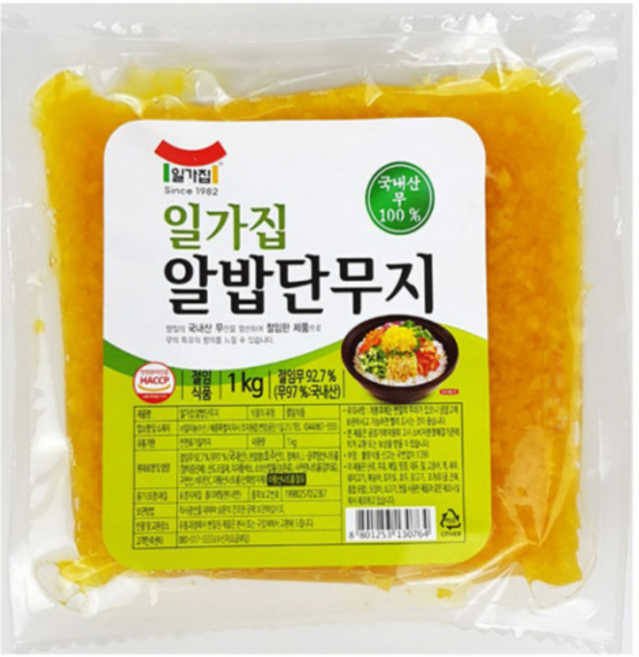 일미농수산 일가집 일미 알밥단무지 1kg 6팩 1박스, 6개