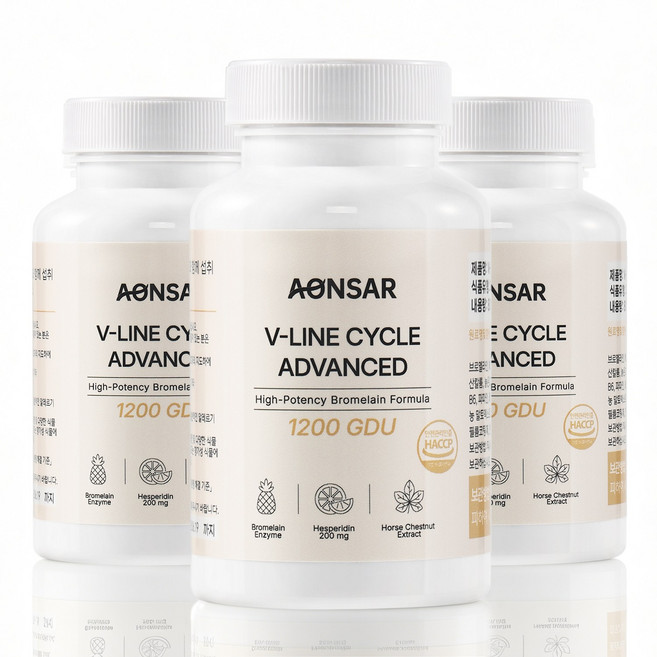 프리미엄 고함량 브로멜라인 1200GDU 파파인 파인애플, 3개, 90정