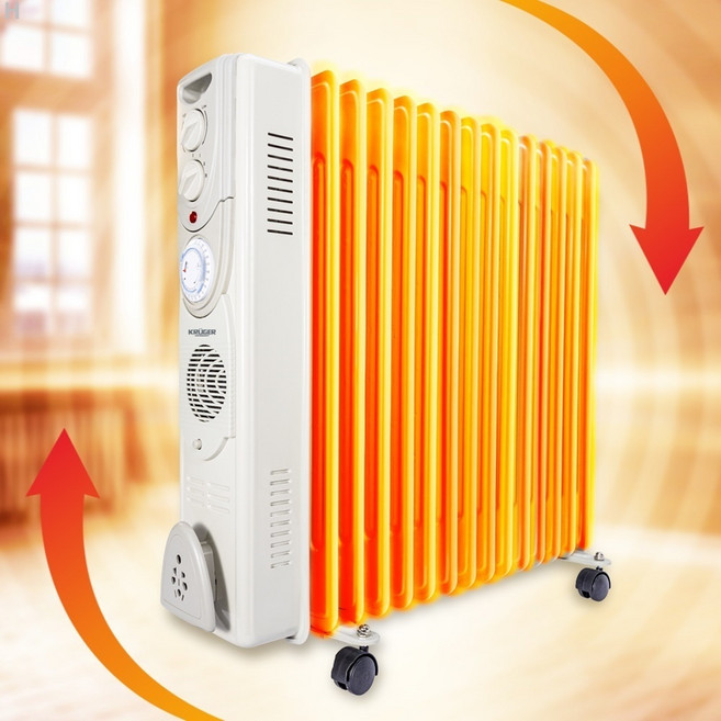 독일 크루거 대형 전기라디에이터 15핀 타이머형 KRR-TF4815, 독일산 대형 전기 난방기 15핀 타이머 포함 KRR-TF4815