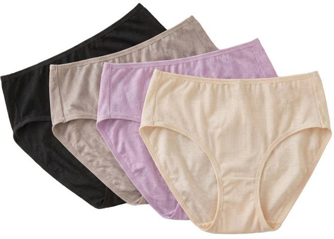 여성 인견 메쉬 사방스판 쿨링 여름 팬티 4장세트 빅사이즈