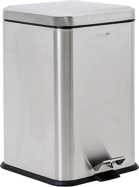 스패로우하우스 페달 휴지통, 실버